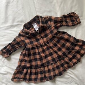 Carter's Black and Brown Plaid Casual Dress